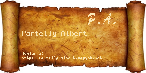 Partelly Albert névjegykártya
